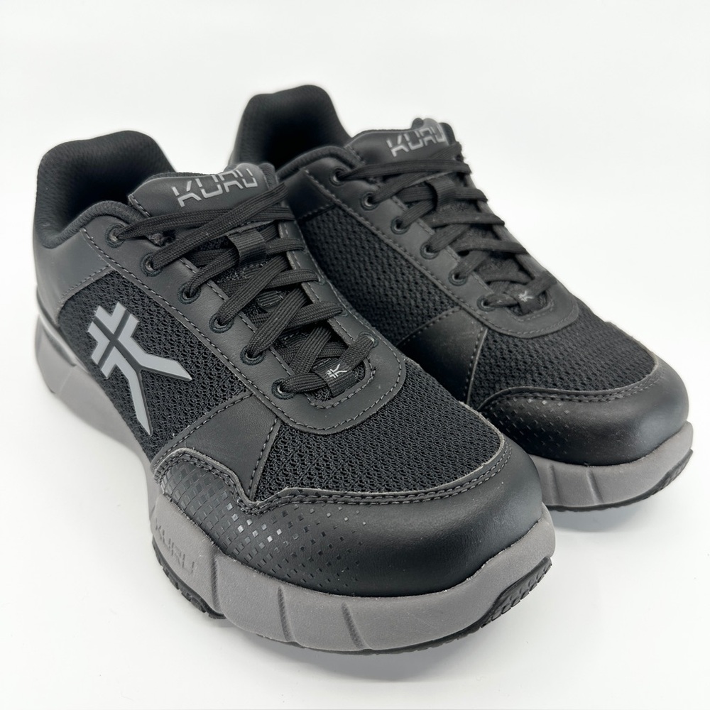 KURU Quantum 2.0 Black Leather Walking Shoes Sneakers Womens 9 WIDE 20720990